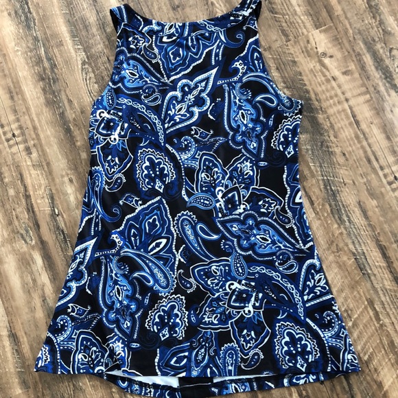 NWD sleeveless silky pretty blue tunic top - Picture 8 of 12